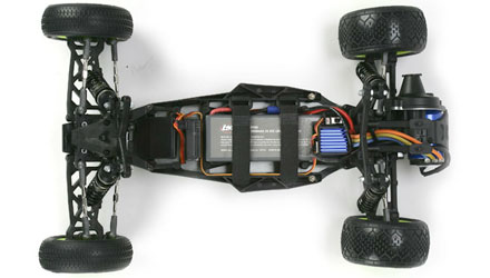 Team Losi Twenty Two (22) RTR Buggy Chassis Shot
