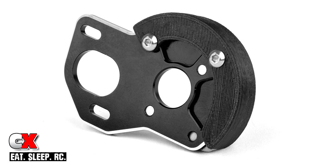 Schelle Racing Laydown Motor Plate and Spur Guard for the Team Associated B6
