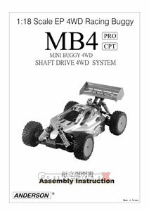 Anderson Racing MB4 4WD Pro Buggy Manual