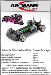 Ansmann Racing ARE-2 Manual