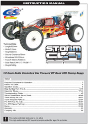 GS Racing Storm CL-1 Pro Manual
