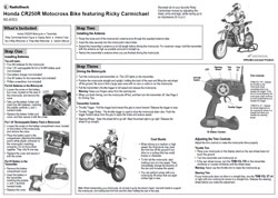 Radio Shack Ricky Carmichael Motorcycle Manual