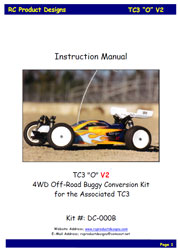 RC Product Designs TC3-O V2 Manual