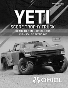 Axial Yeti SCORE Trophy Truck RTR Manual