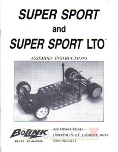 Bolink Super Sport LTO Manual