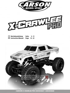 Carson Modelsport X-Crawlee Pro Manual