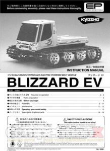 Kyosho Blizzard EV Manual