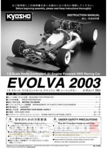 Kyosho Evolva 2003 Manual