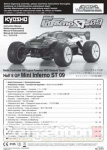 Kyosho Mini Inferno ST 09 Manual