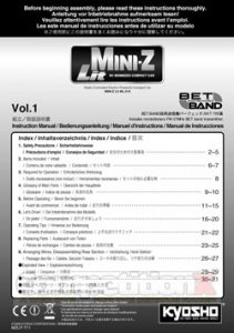 Kyosho Mini-Z Lit Manual