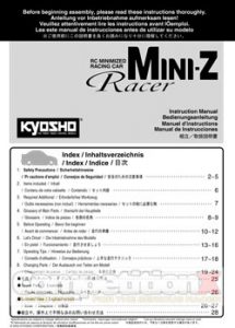 Kyosho Mini-Z MR-01 Manual