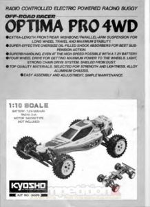 Kyosho Optima Pro 4WD Manual