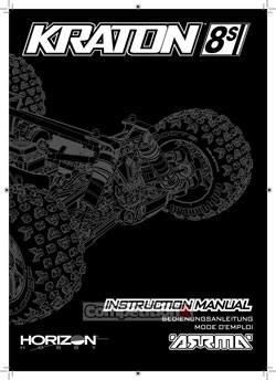 ARRMA Kraton 8S BLX Manual